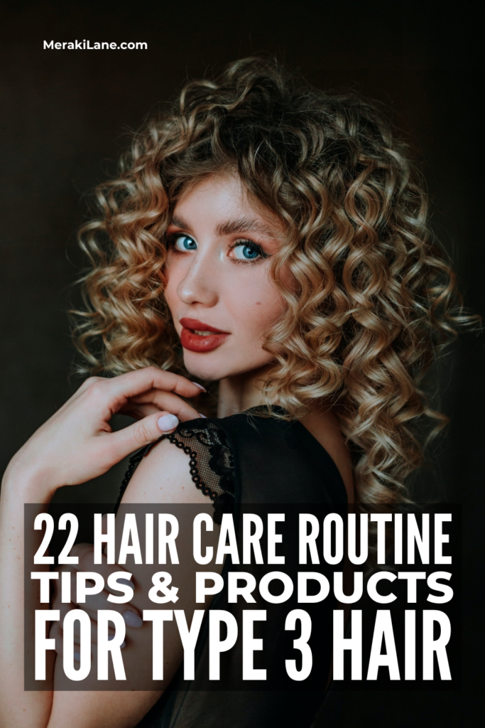 22 Type 3 Hair Care Routine Tips & Products | Type 3 hair is divided into 3 subcategories -- 3a (soft curls), 3b (curly), and 3c (ultra curly). While they sound pretty similar, it's important to identify your curl pattern so you can choose the right hairstyles, hair products, and hair styling techniques. Failing to do so can result in dry, damaged hair that's prone to breakage and frizz! Click for everything you need to know about type 3 hair, including the best tips and products for your mane!