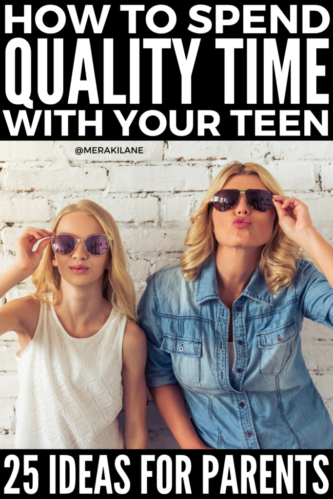 How to Spend Quality Time with Your Teen | When our kids are young and life is hectic, it's difficult to find the time to connect with them 1:1, but once they become teenages, it can be the opposite -- we have the time, but they don't have the interest! If you're looking for a list of activities you can enjoy with your son and/or daughter (or as a family unit), we have lots of ideas to inspire you, allowing you to connect with them. If QT is your love language, this post is just what you need!
