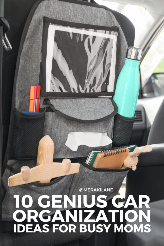 The Busy Moms Guide to an Organized Car | As a mom, it can sometimes feel like you're living in your car. School pick-up, drop-off, extracurriculars, errands, family summer road trips and all of the gear (and snacks!) each of these require can leave even the most organized mom feeling overwhelmed If this sounds like you, we've curated tons of tips and hacks to transform the aesthetic of your car from cluttered to organized using DIY items and organizers from dollar tree and amazon!
